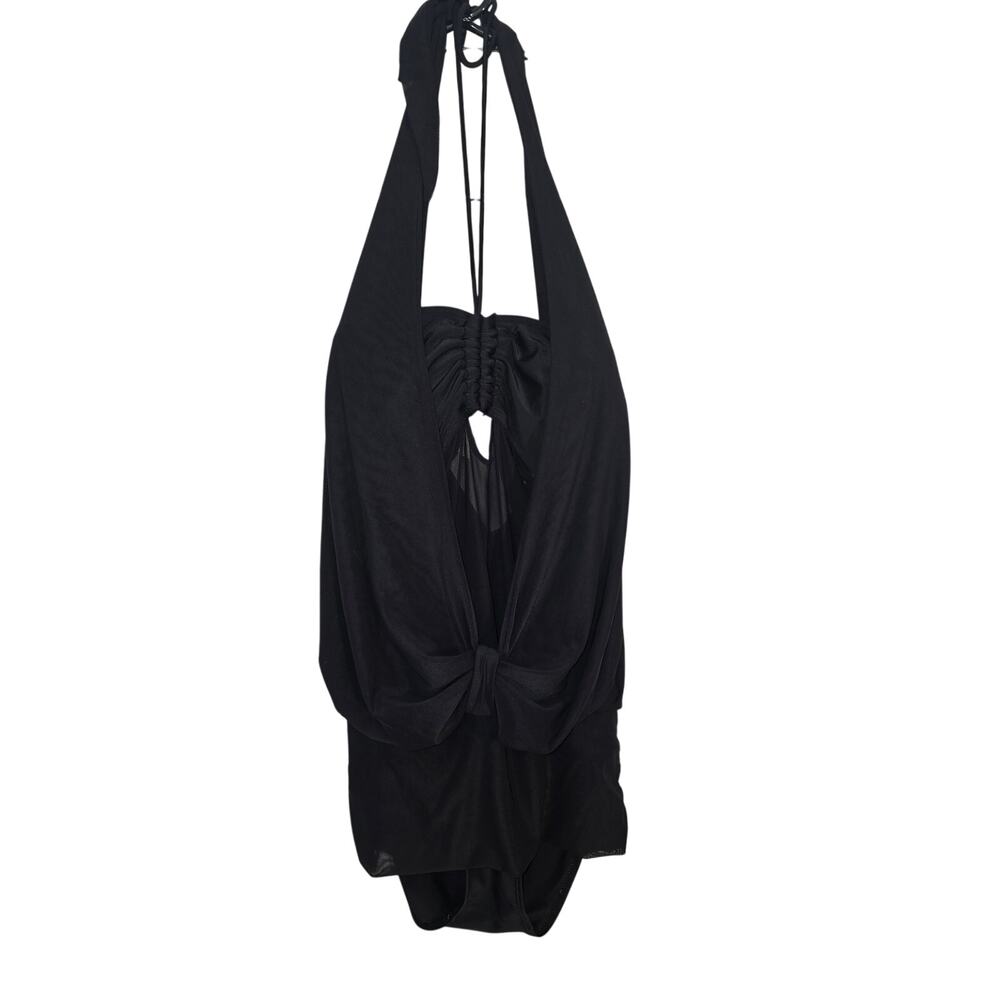 Amusou Womens Black One Piece Swimsuit Size XL